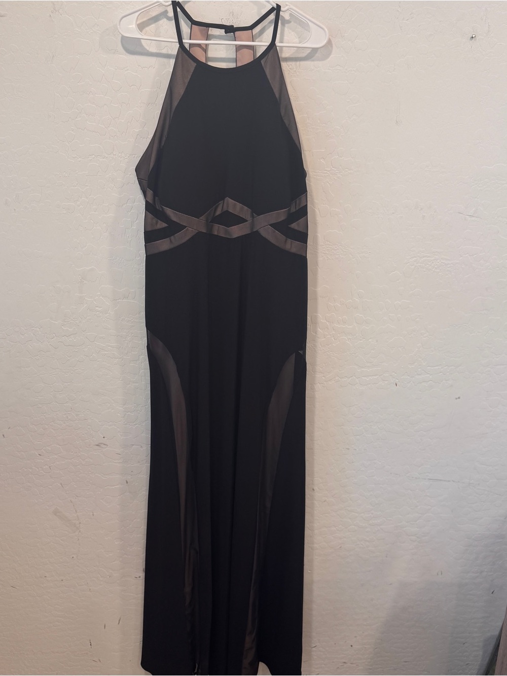 NightWay Formal Dress Gown Womens 20W Black Tie Long Halter Cocktail Party